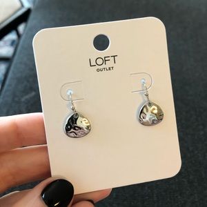 NWT LOFT Silver Drop Earrings